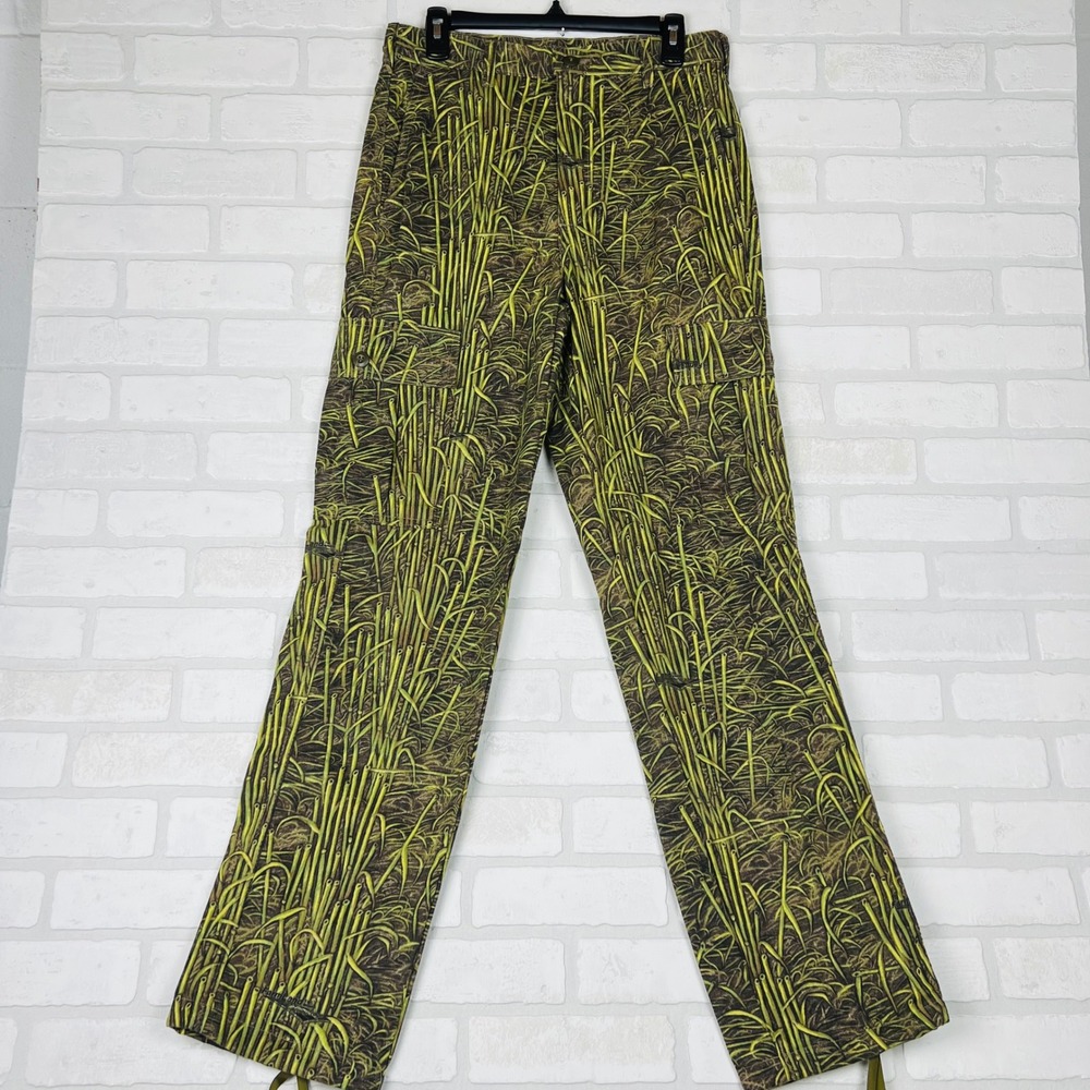 FarmLand Camouflage Marsh Grass Cargo Pants Green Yellow Camo Utility Trousers S